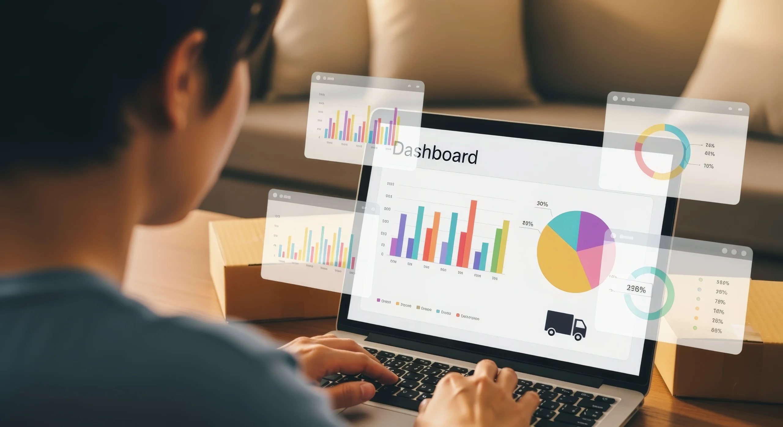 SEO Agentur Dashboard mit Daten und Performance Kennzahlen
