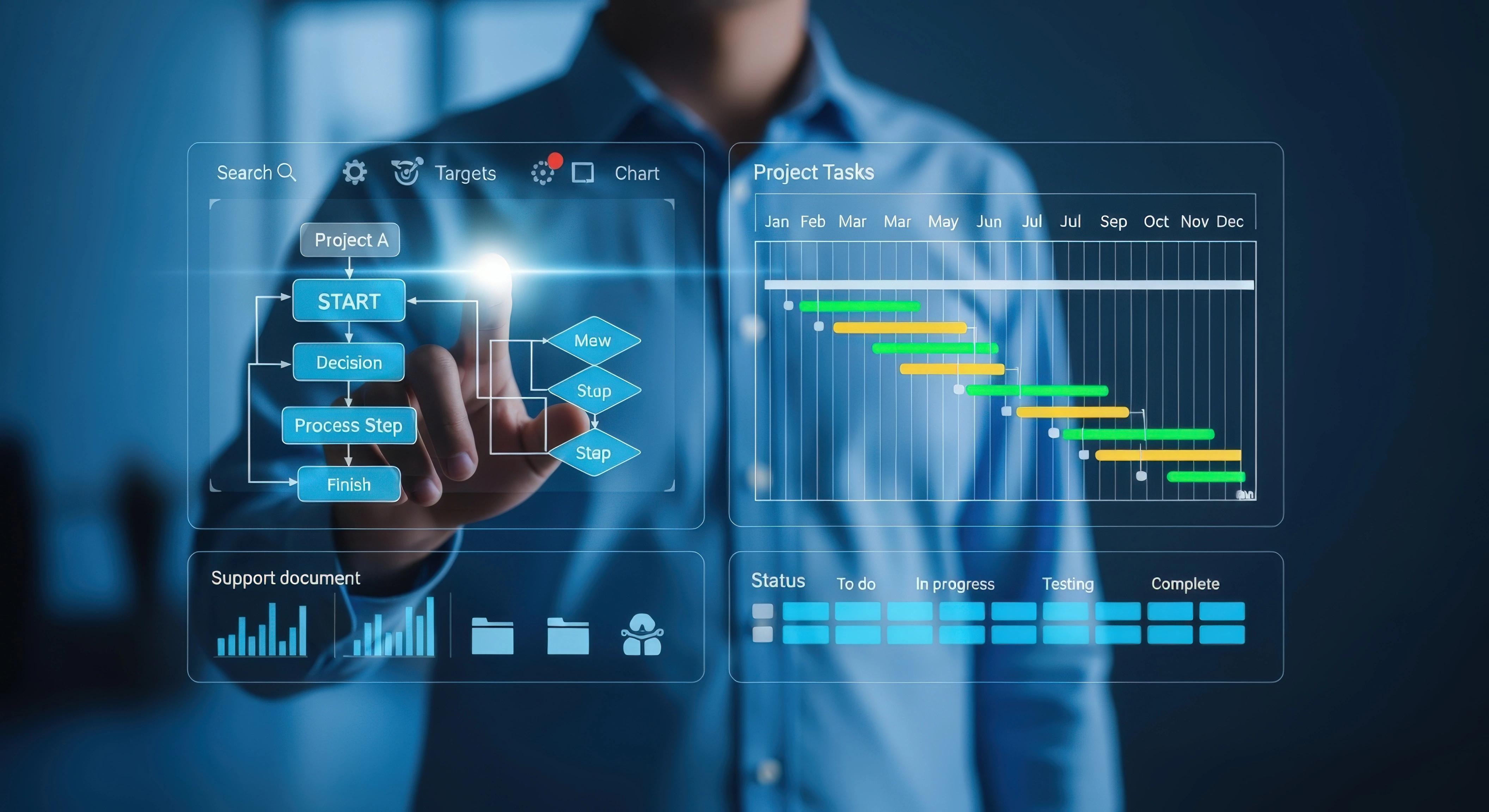 Strukturiertes SEO-Projektmanagement mit Aufgaben Zeitplan und Prozesskontrolle