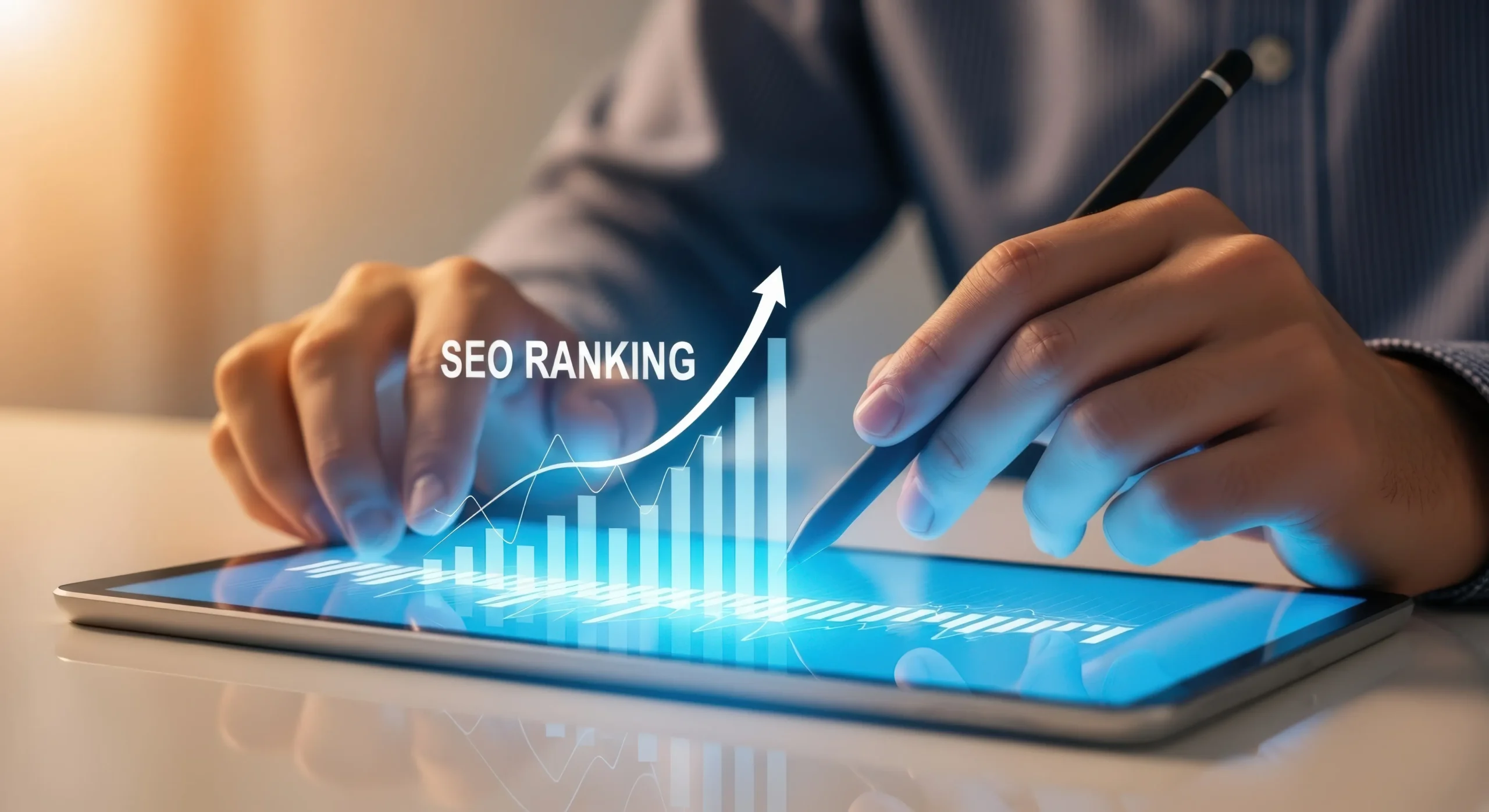 SEO Ranking Analyse auf Tablet