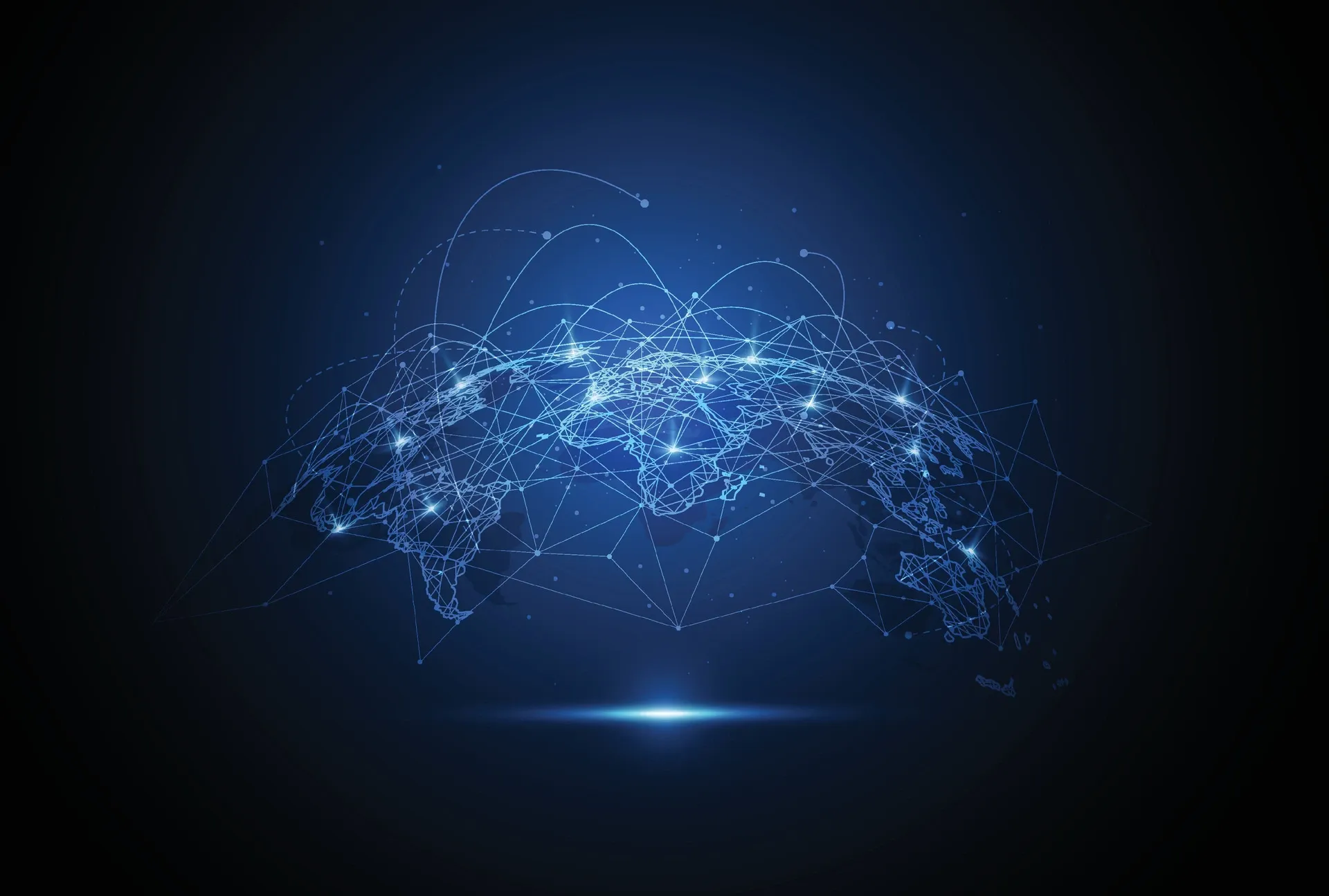 Globales digitales Netzwerk im World Wide Web