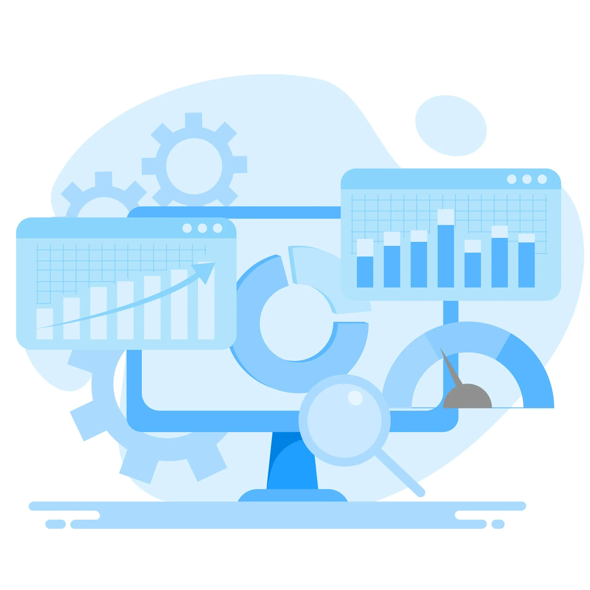 Google Analytics Dashboard zur Analyse von Website-Performance und Besucherdaten