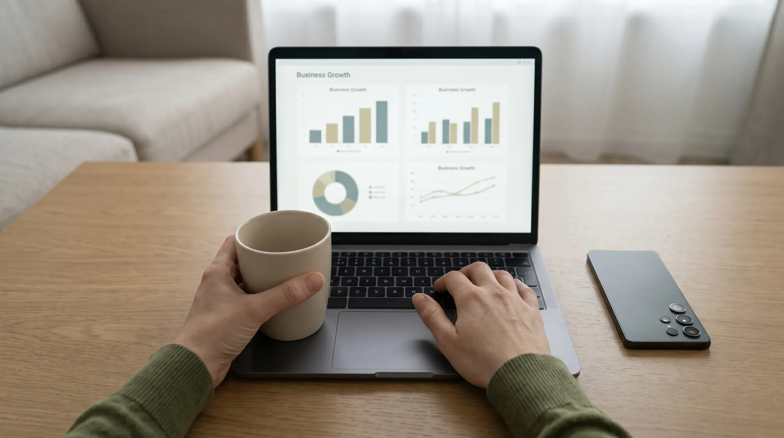 Google Analytics Dashboard zur Überwachung der Website-Performance auf allen Geräten