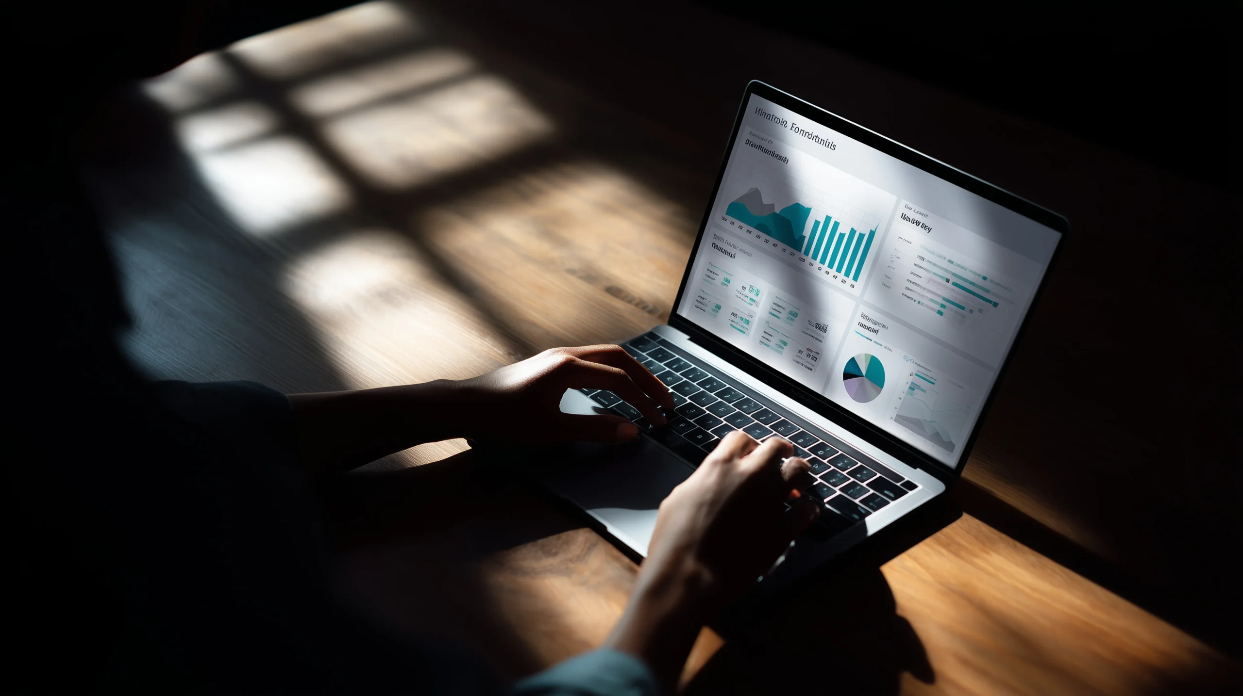 Digitale Datenanalyse und Performance-Auswertung auf einem Laptop