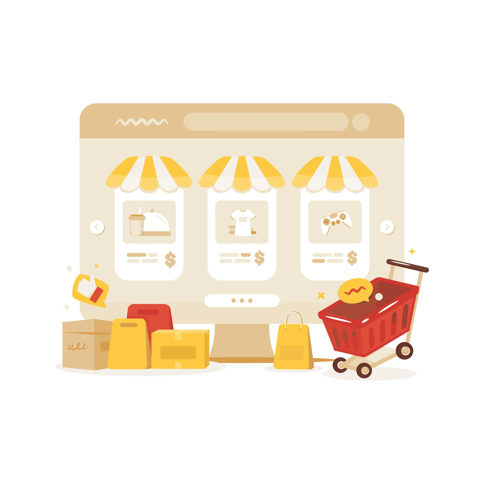 Online-Shopping Benutzeroberfläche für E-Commerce