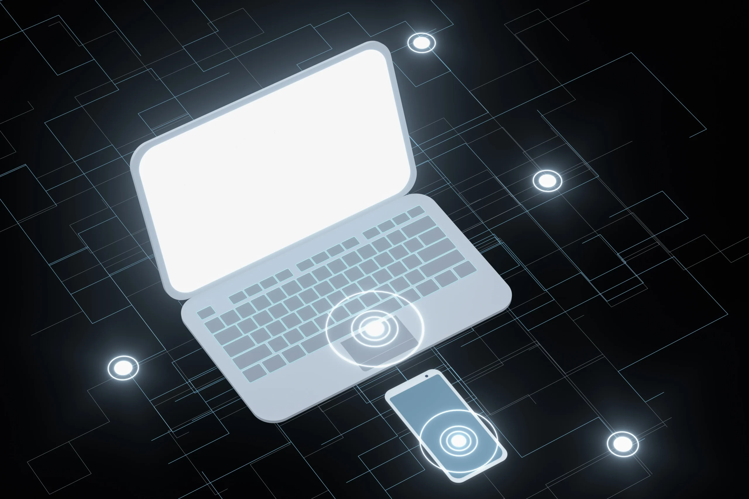Vernetzte digitale Geräte für moderne Online- und Unternehmensprozesse